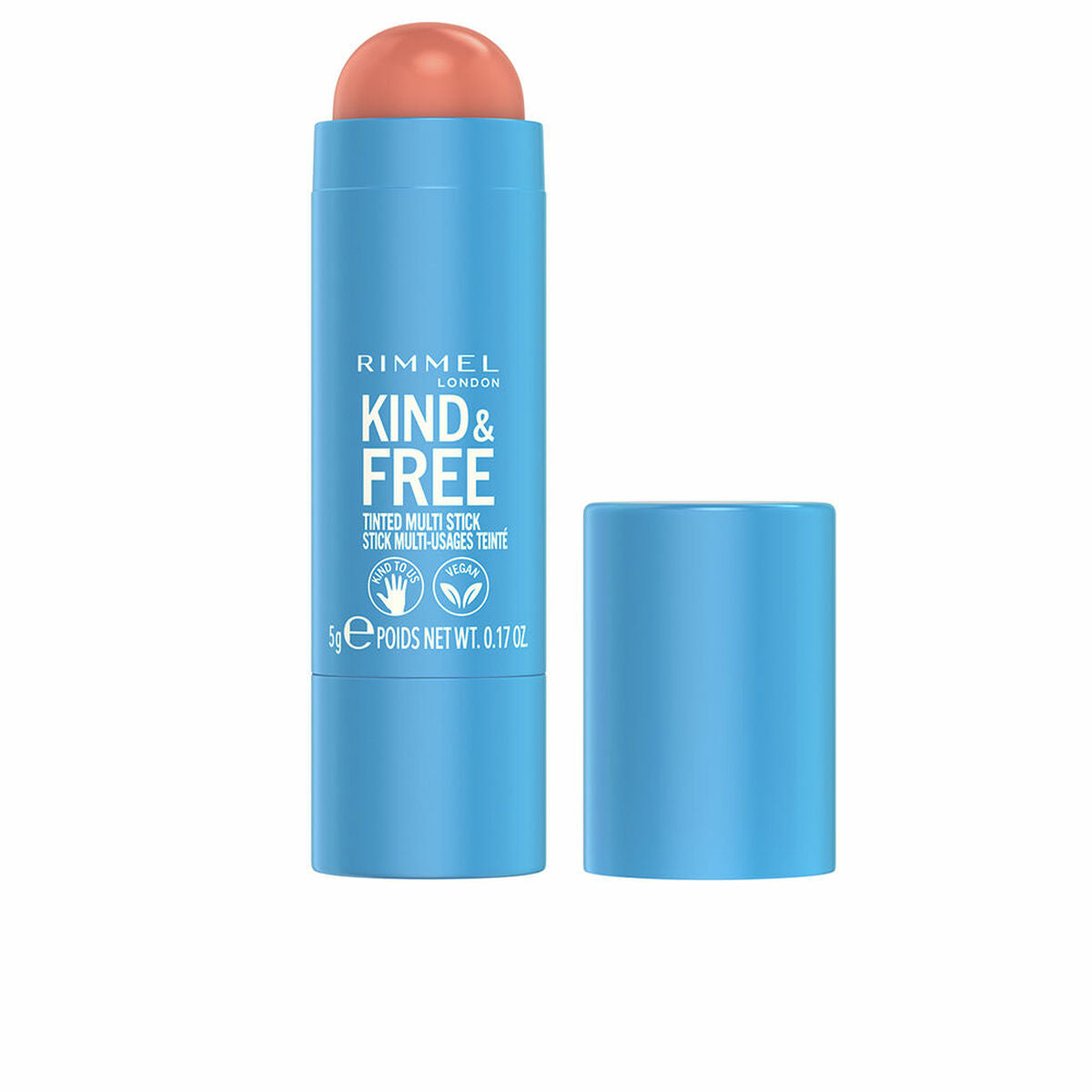 Color Stick Rimmel London Kind & Free Nº 002 Peachy kinder Cc7d6b Nº 002-Peachy Cheeks 5 g produktemballage