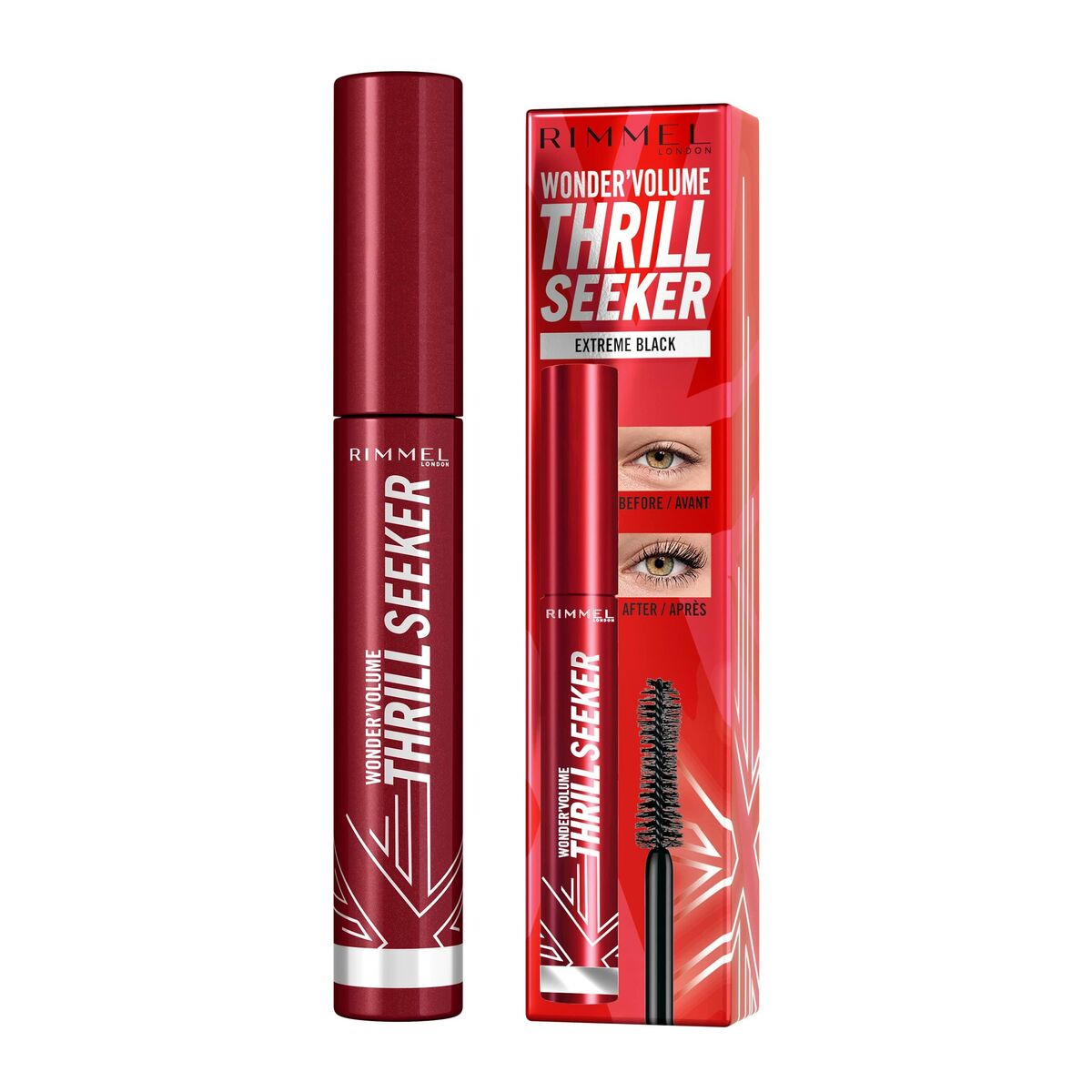 Mascara Rimmel London Wonder Volume Thrill Seeker Extreme Black 8 ml makeup-emballage