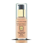 Creme Make-up Base Max Factor Facefinity 3-i-1 Spf 20 Nº 35-pearl beige 30 ml produktemballage