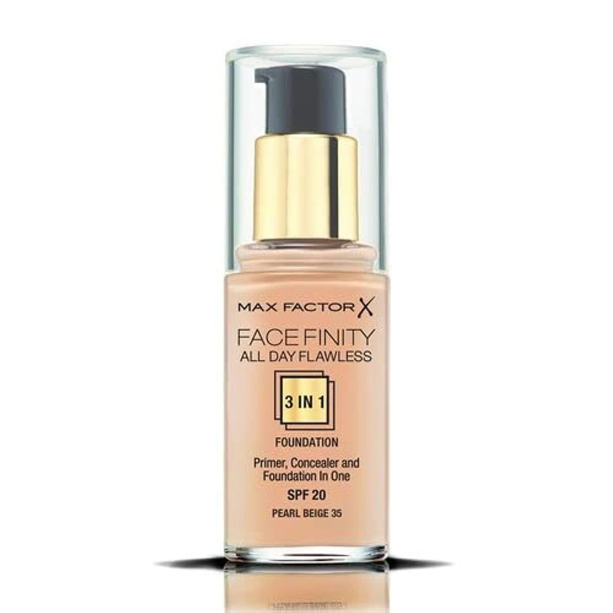 Creme Make-up Base Max Factor Facefinity 3-i-1 Spf 20 Nº 35-pearl beige 30 ml produktemballage