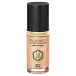 Creme Make-up Base Max Factor Facefinity 3-i-1 Spf 20 Nº 32-lys beige 30 ml produktemballage