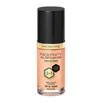 Creme Make-up Base Max Factor Facefinity Nº 75 Golden Spf 20 30 ml 3-i-1 produktemballage