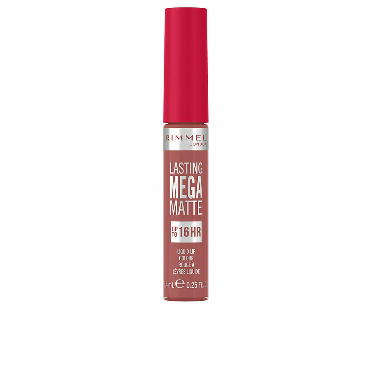 Læbestift Rimmel London Lasting Mega Matte Nº 200 Pink blink Nº 200-Pink Blink 7,4 ml Flydende 7,4 ml makeup emballage