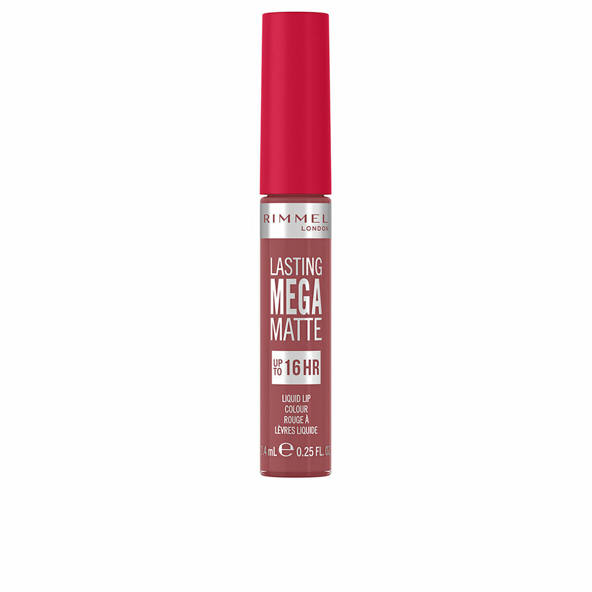 Læbestift Rimmel London Lasting Mega Matte Nº 210 Rose & shine Nº 210-Rose & Shine 7,4 ml Flydende 7,4 ml makeup-emballage