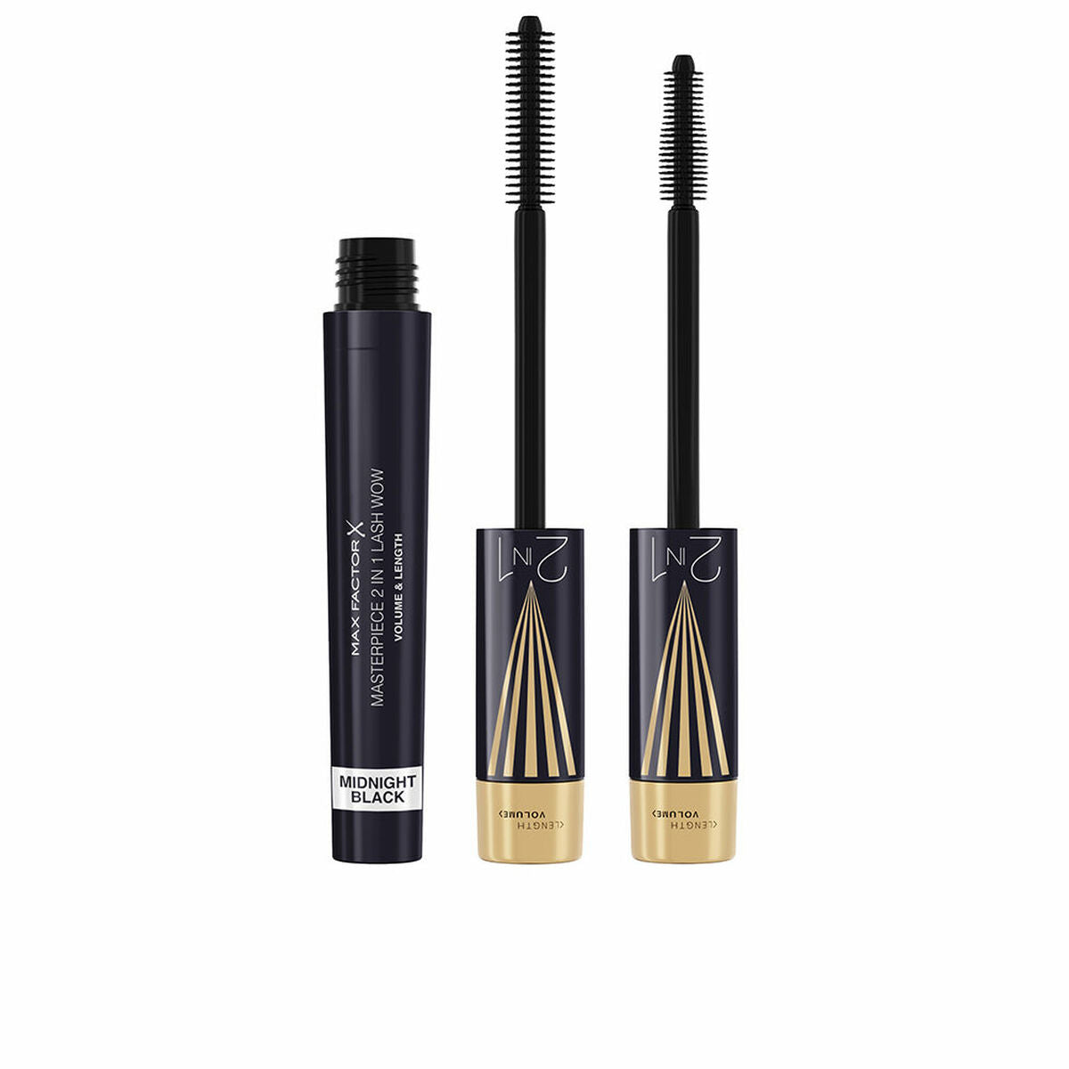Mascara Max Factor Masterpiece 2 I 1 Lash Wow Black Nº 03 Midnight Black Nº 03-Midnight Black 7 ml makeup emballage