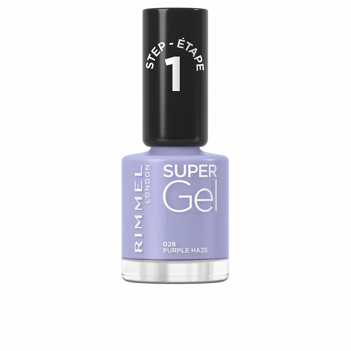 neglelak Rimmel London Super Gel Nº 028 Purple Haze Nº 028-Purple Haze 12 ml hudplejeemballage