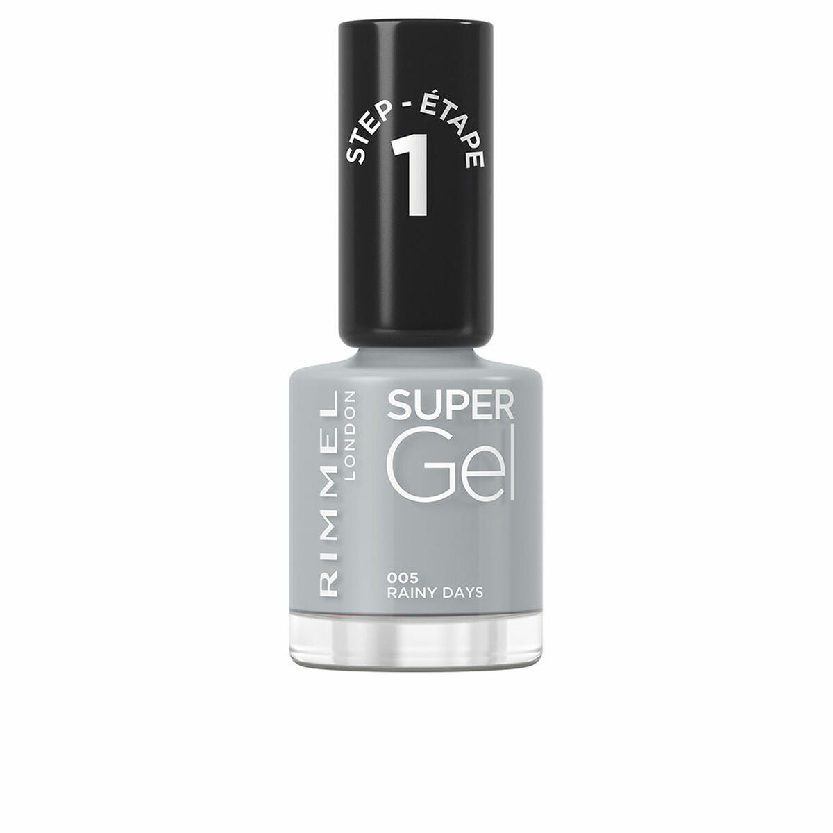 neglelak Rimmel London Super Gel Nº 005 Rainy Days Nº 005-Rainy Days 12 ml hudplejeemballage
