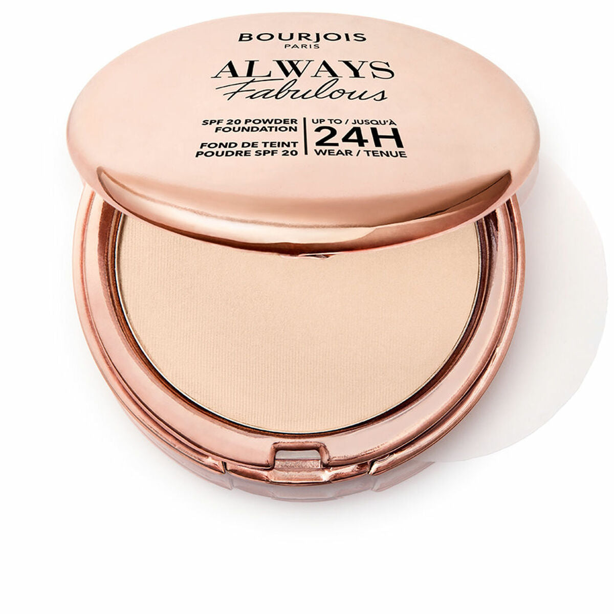 Powder Make-up Base Bourjois Always Fabulous Nº 100 Rose Ivory Nº 100-Rose Ivory Spf 20 7 g makeup emballage