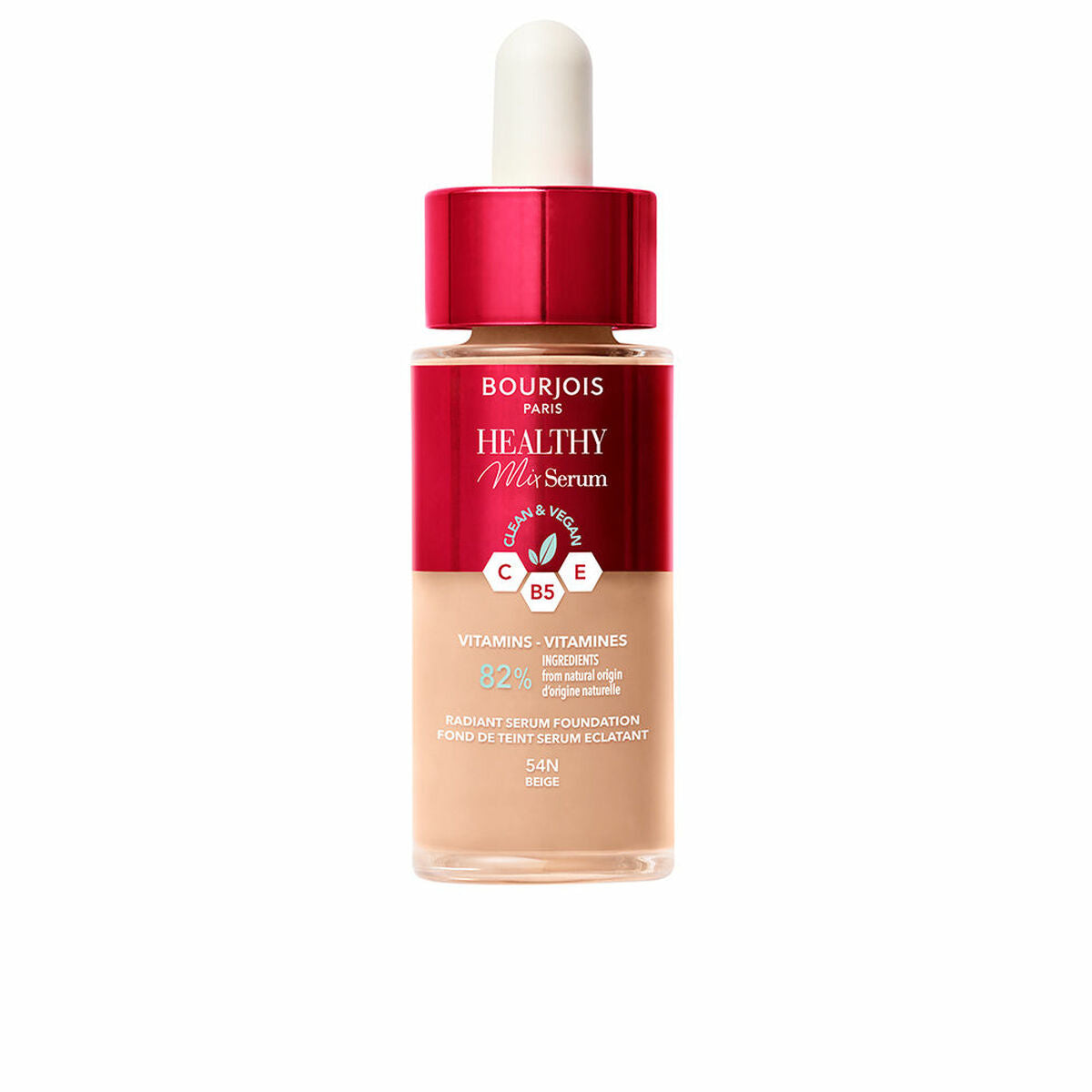 Flydende Make Up Base Bourjois Healthy Mix Nº 54N Beige Nº 54n-Beige 30 ml Serumserumflaske
