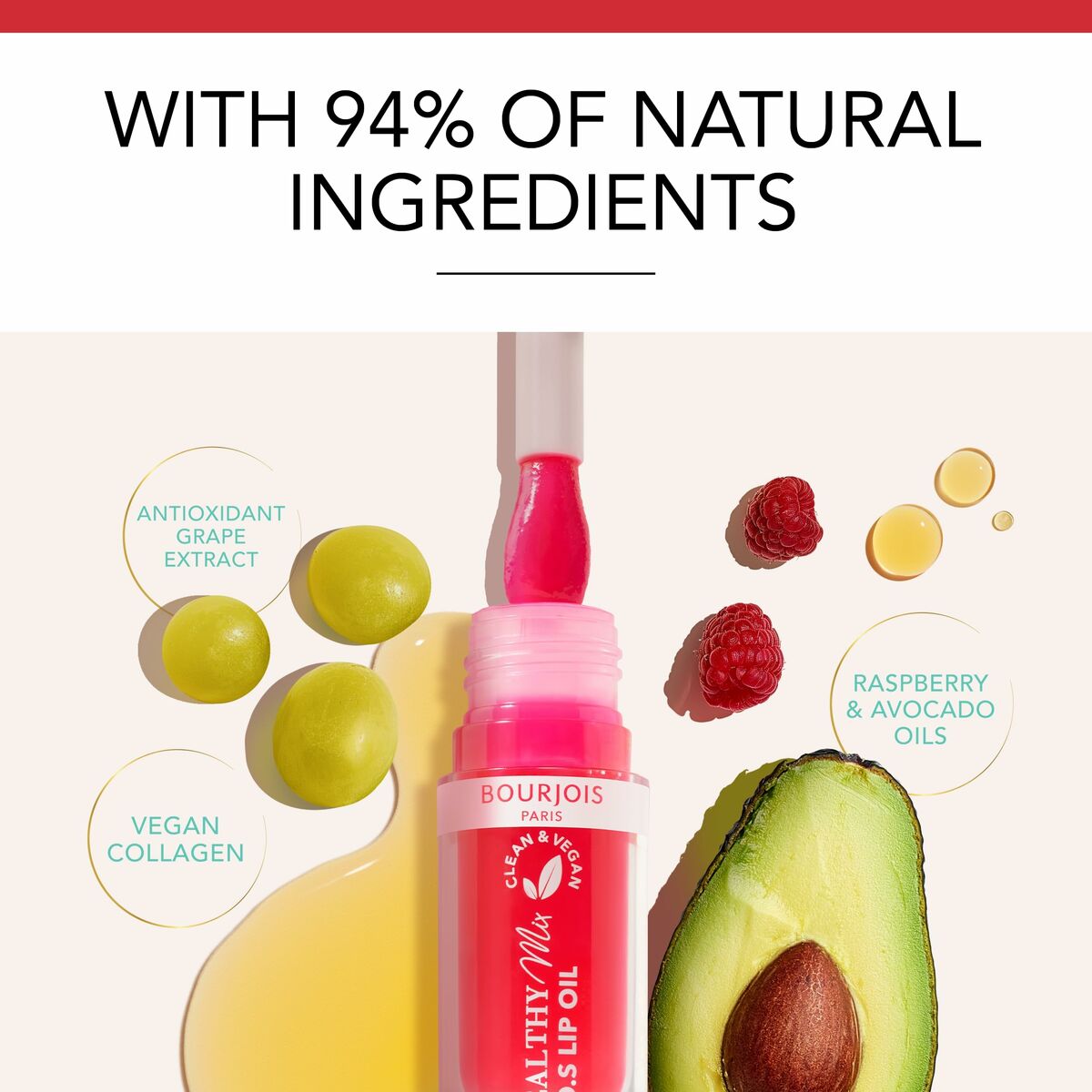 Læbestift Bourjois HEALTHY MIX S.O.S Nº 03-Straw'bisous 4,5 ml 4,5 ml makeup-emballage