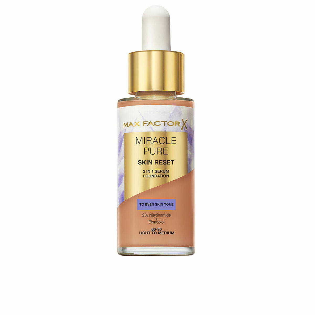 Perfecting Serum Max Factor MIRACLE PURE Nº 60-80 Let til medium 30 ml serumflaske
