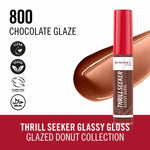Lipgloss Rimmel London THRILL SEEKER Nº 800-Chocolate Glaze 10 ml produktemballage