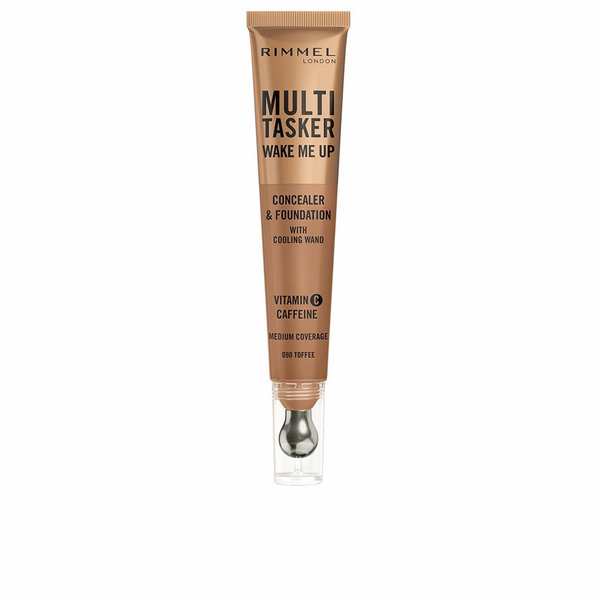 Ansigtskorrektor Rimmel London Multi-Tasker Wake Me Up Toffee 20 ml produktemballage