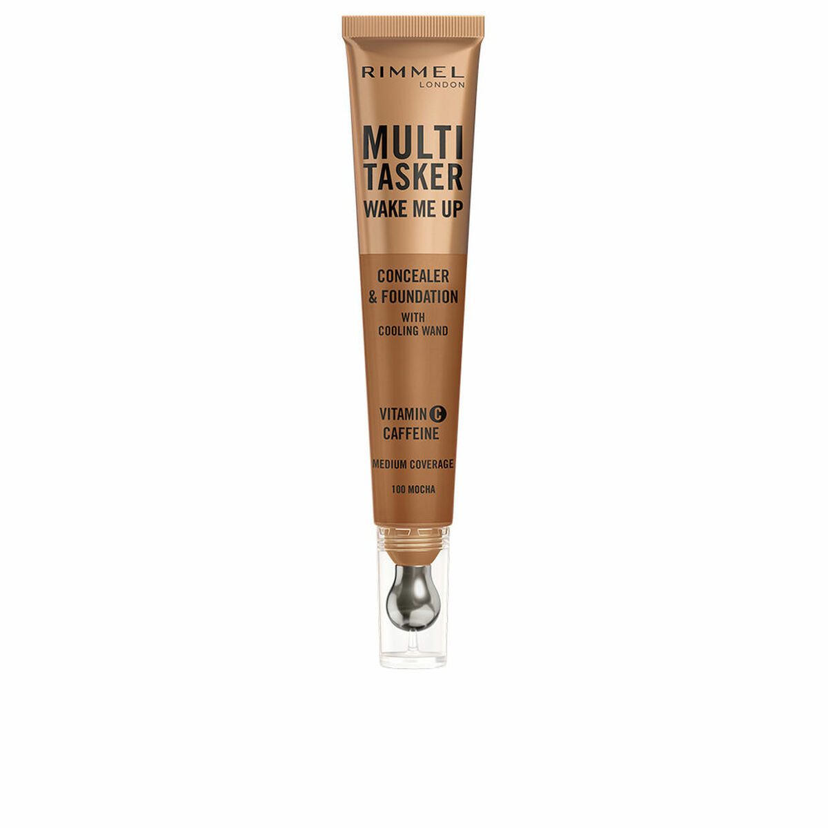 Ansigtskorrektor Rimmel London Multi-Tasker Wake Me Up Mocha 20 ml produktemballage