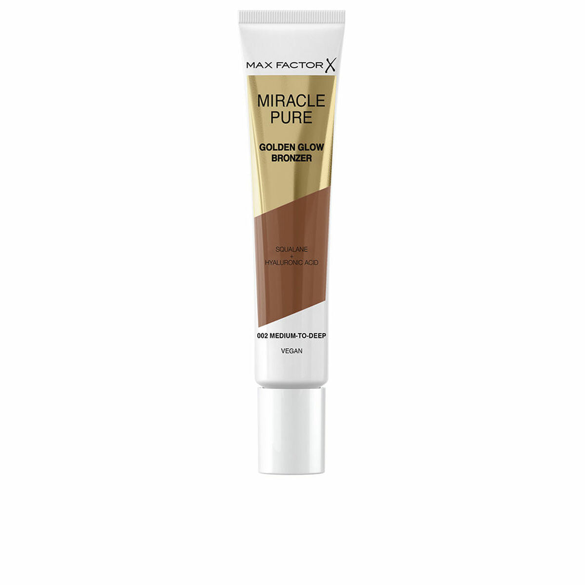 Bronzer Max Factor MIRACLE PURE Nº 002 Medium til Dyb 15 ml produktemballage
