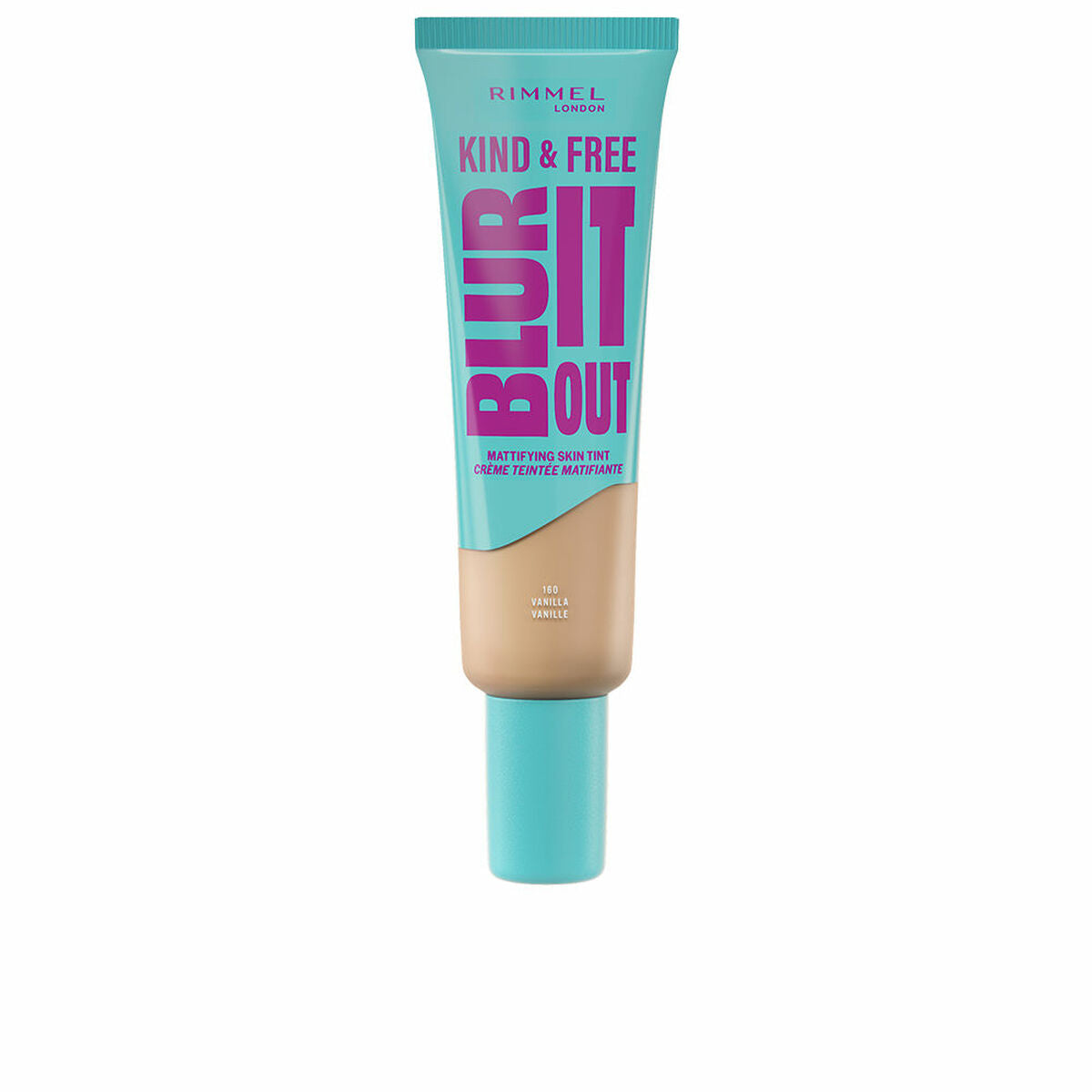Flydende Make Up Base Rimmel London KIND OG GRATIS Nº 160-Vanille 30 ml produktemballage