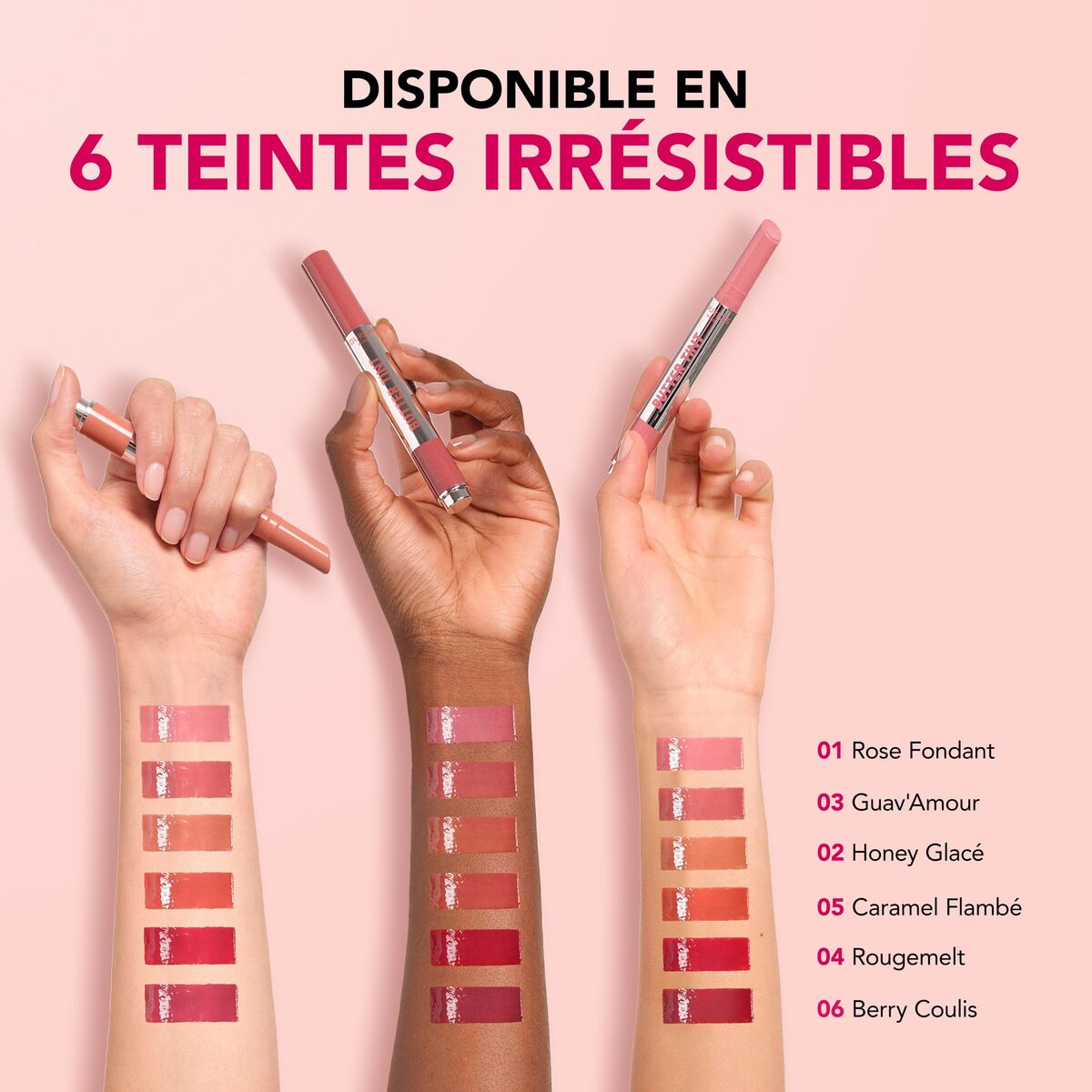 Læbestift Bourjois BUTTER TINT LIP GLAZE 2 g makeup emballage