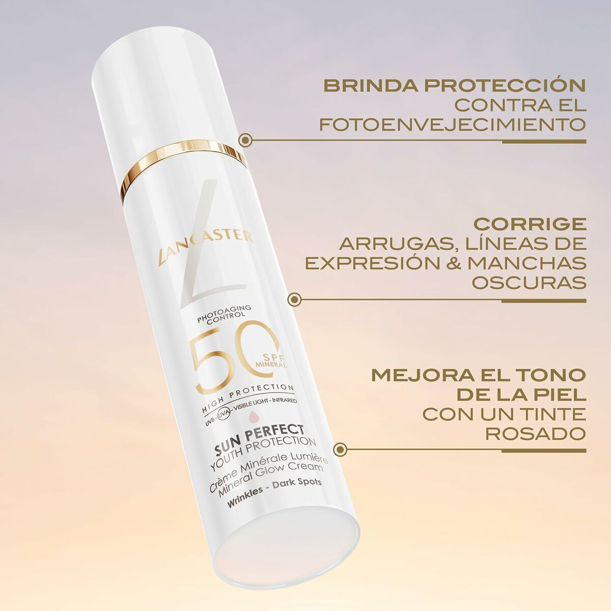 Sun Block Lancaster SUN PERFECT Spf 50 30 ml produktemballage