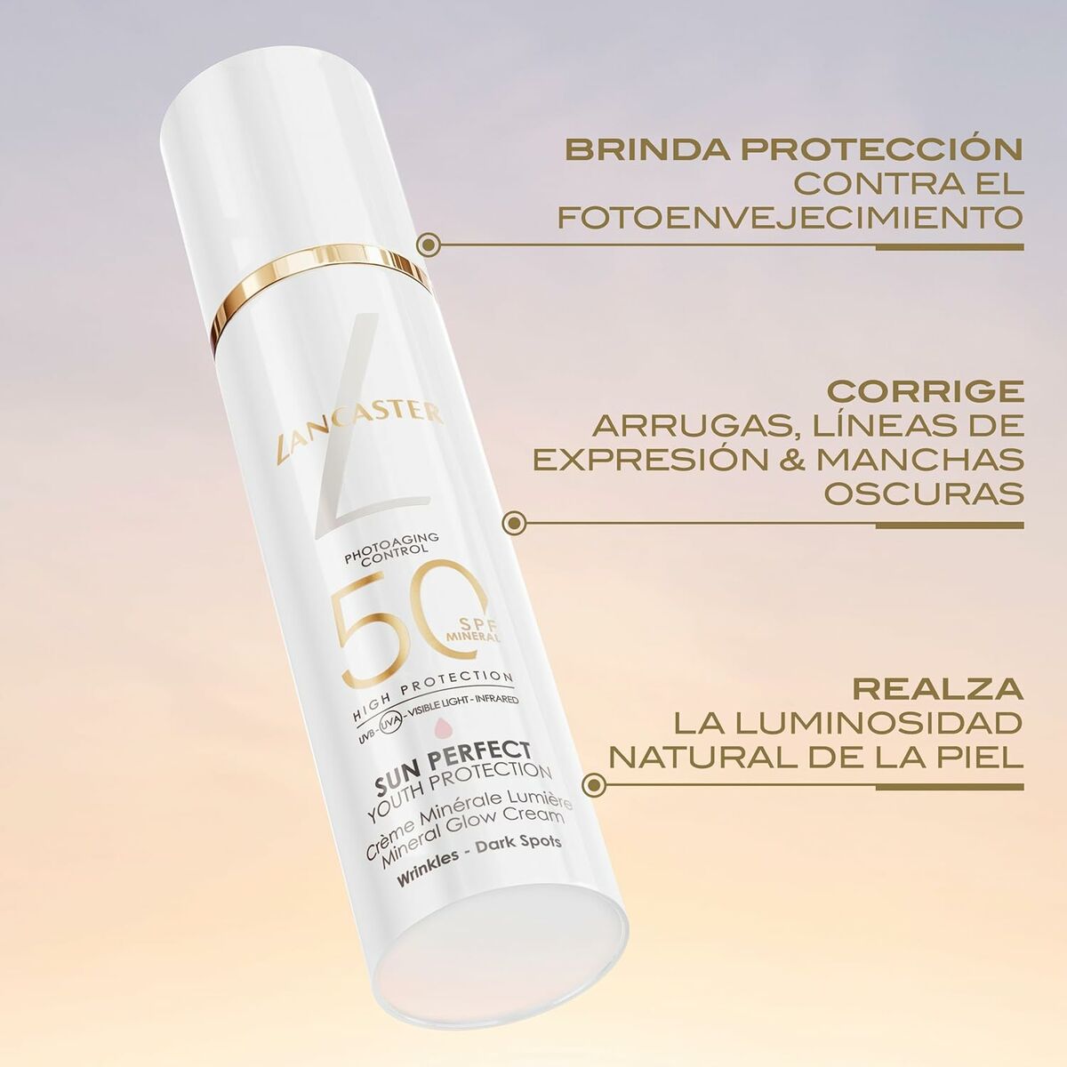 Sun Block Lancaster SUN PERFECT Spf 50 30 ml produktemballage