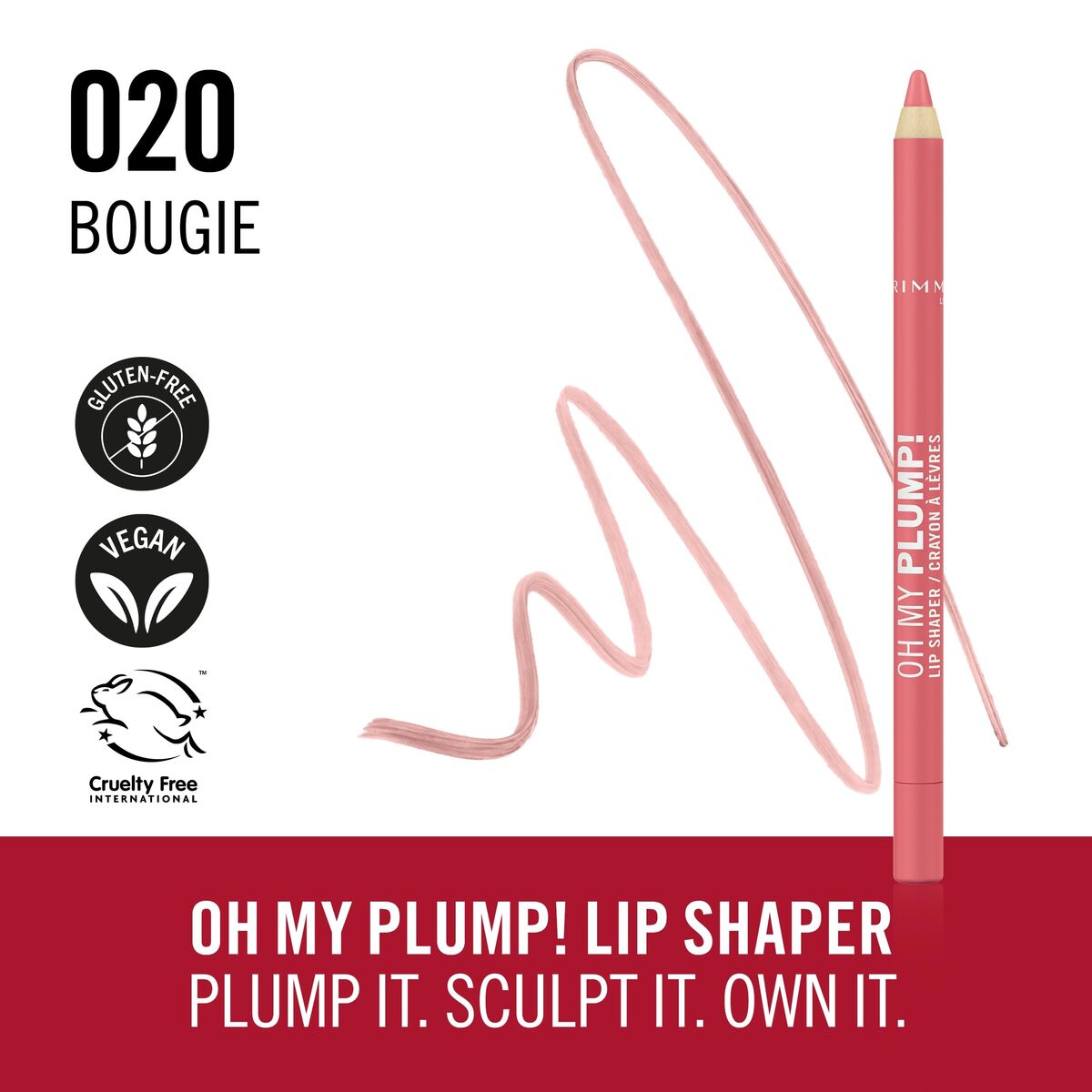 Læbestift Rimmel London OH MY PLUMP! 1,2 g 1,2 g makeup emballage