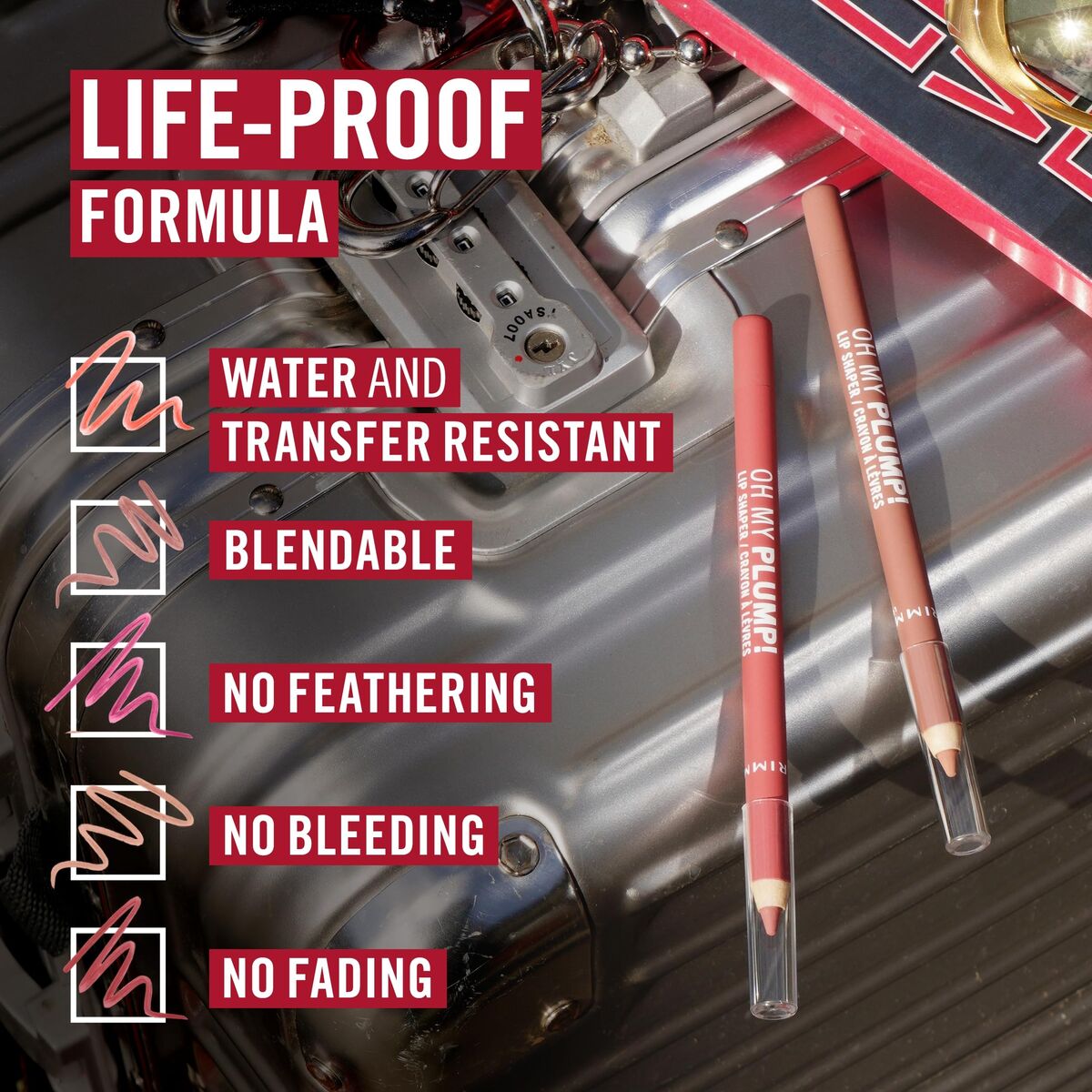 Læbestift Rimmel London OH MY PLUMP! 1,2 g 1,2 g makeup emballage