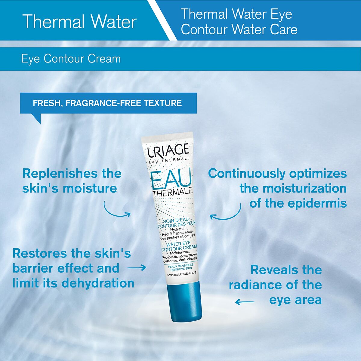 Ansigtscreme Uriage Eau Thermale 15 ml til kvinder hudplejeemballage