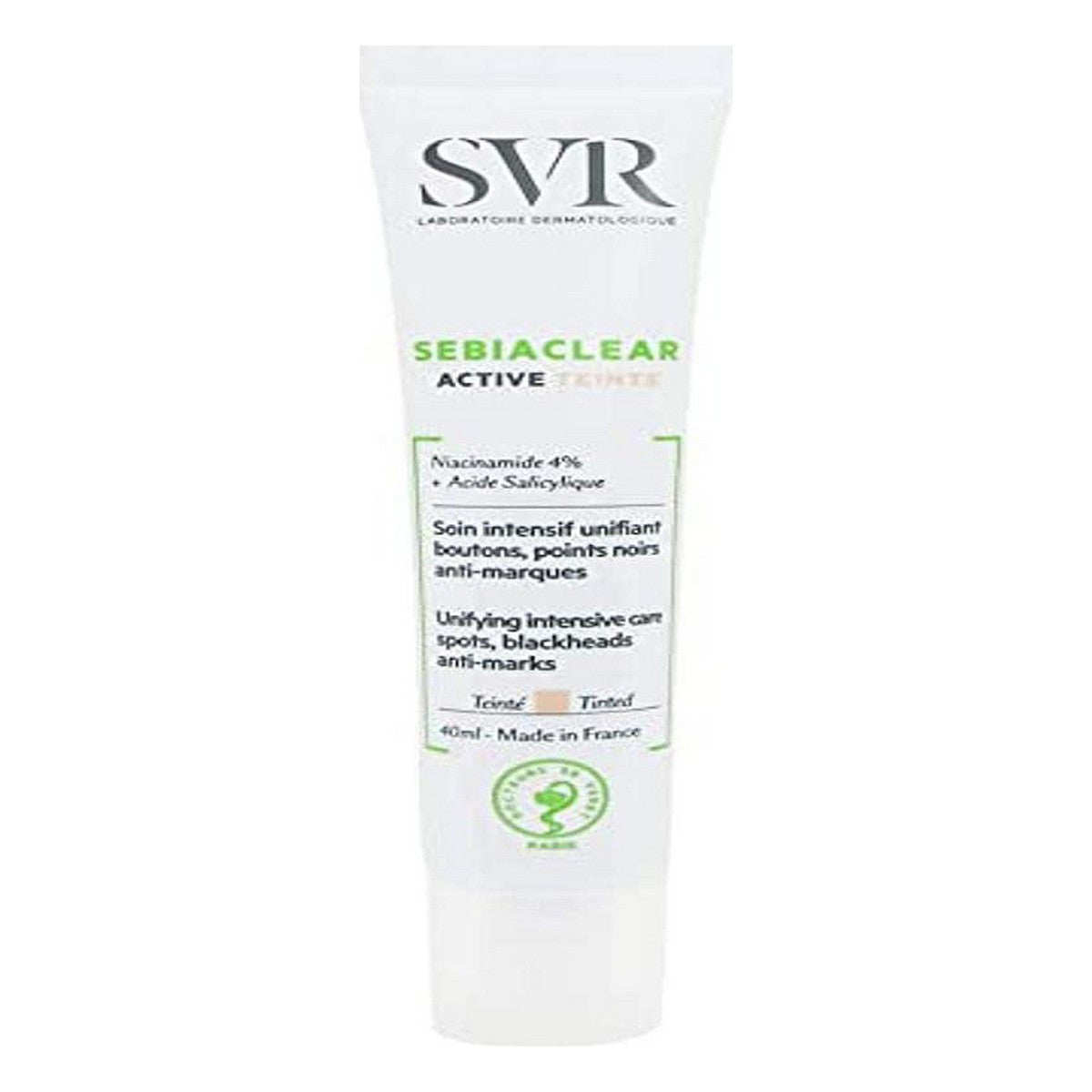 Make-up Effect Hydrating Cream SVR Sebiaclear 40 ml Anti-imperfections for Women hudplejeemballage