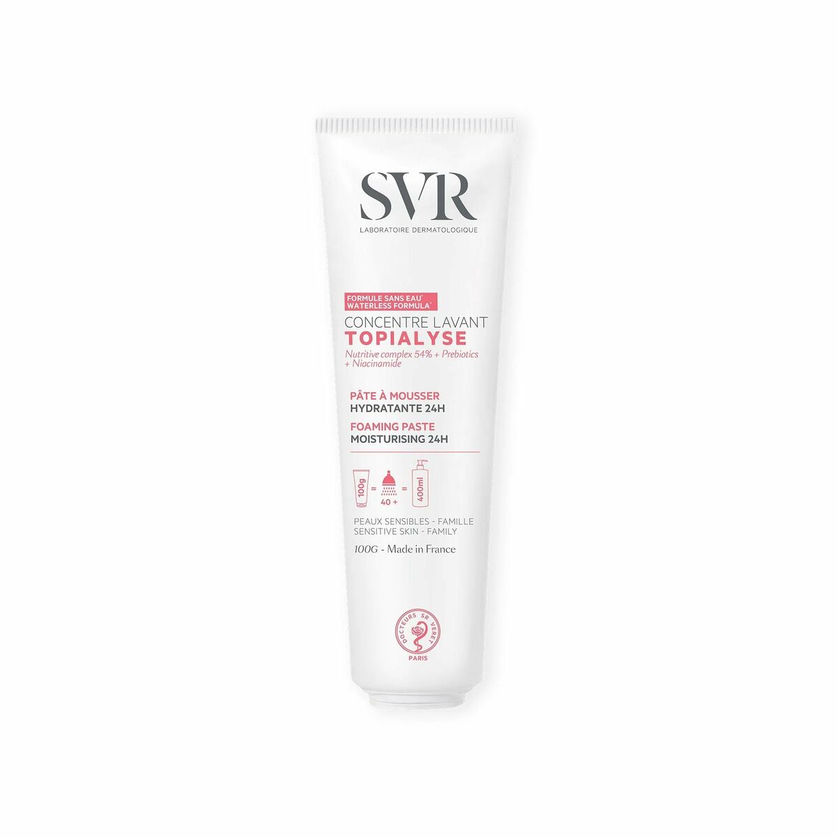 Cleansing Mousse SVR Topialyse Concentre Lavant 100 g produktemballage