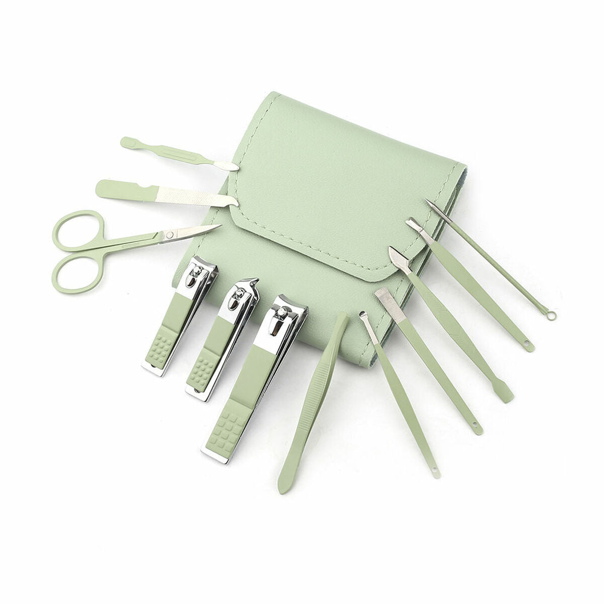 Manicuresæt Paloma Beauties HIGIENE Y BIENESTAR Grøn 12 stk. produktemballage