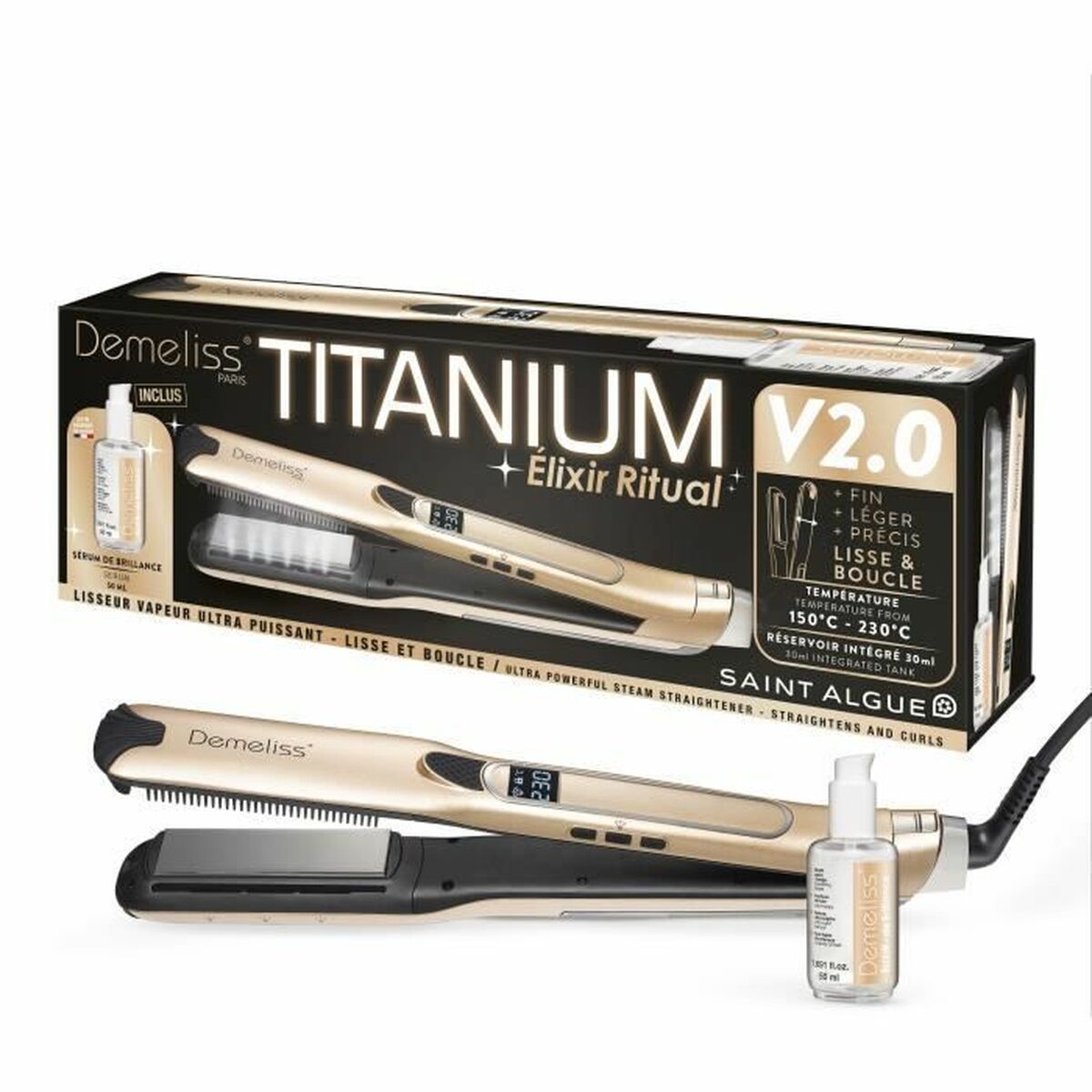 Glattejern Saint-Algue TITANIUM V2 ELIXIR RITUAL DEMELISS produktemballage