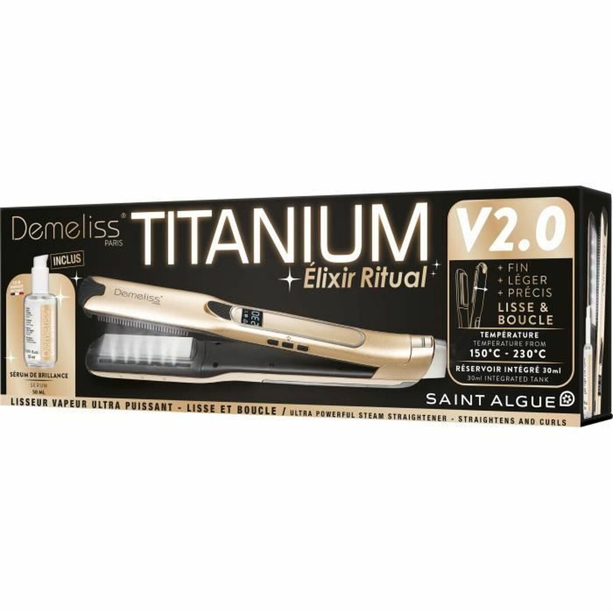 Glattejern Saint-Algue TITANIUM V2 ELIXIR RITUAL DEMELISS produktemballage