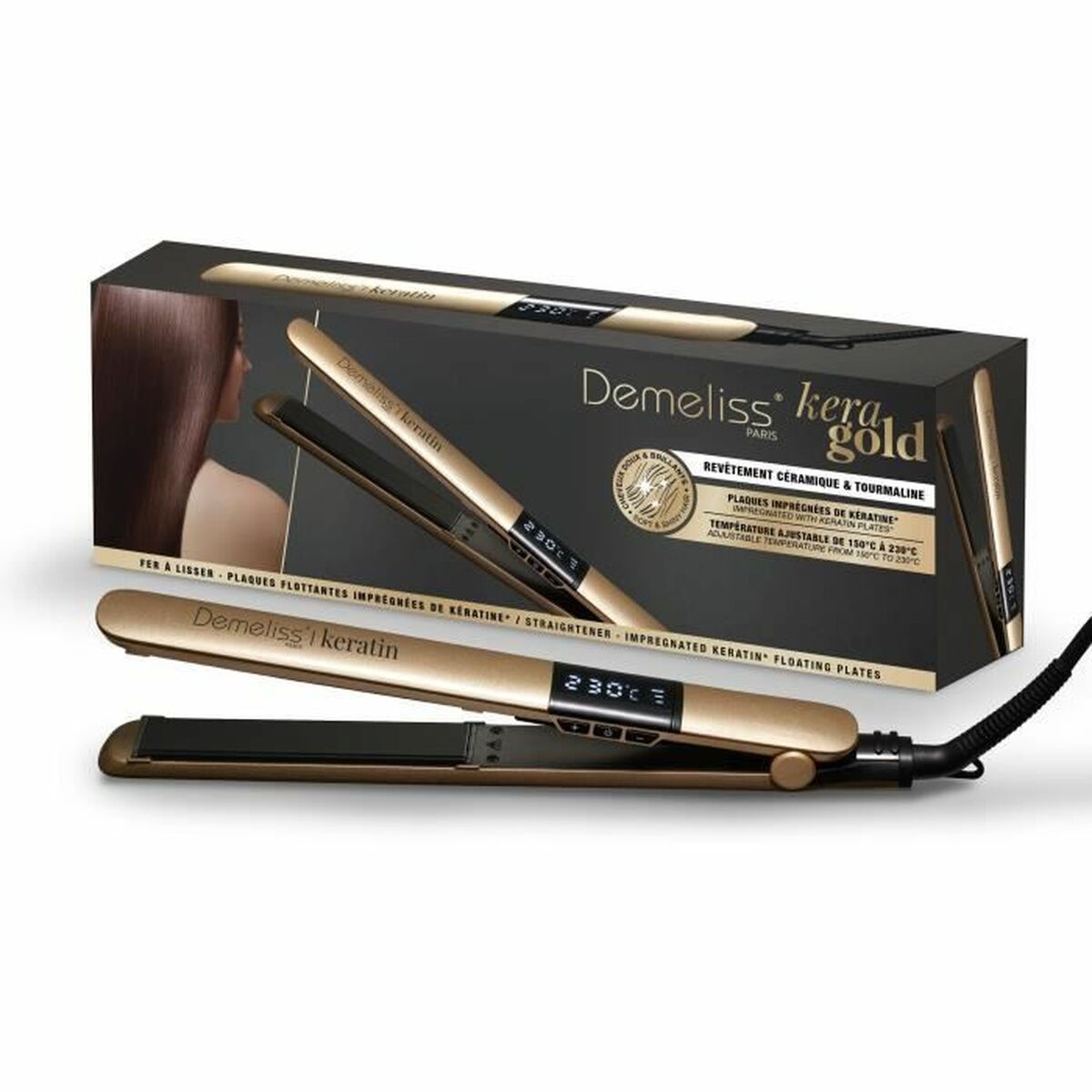 Curling Tongs Saint-Algue Demeliss Kera Gold produktemballage