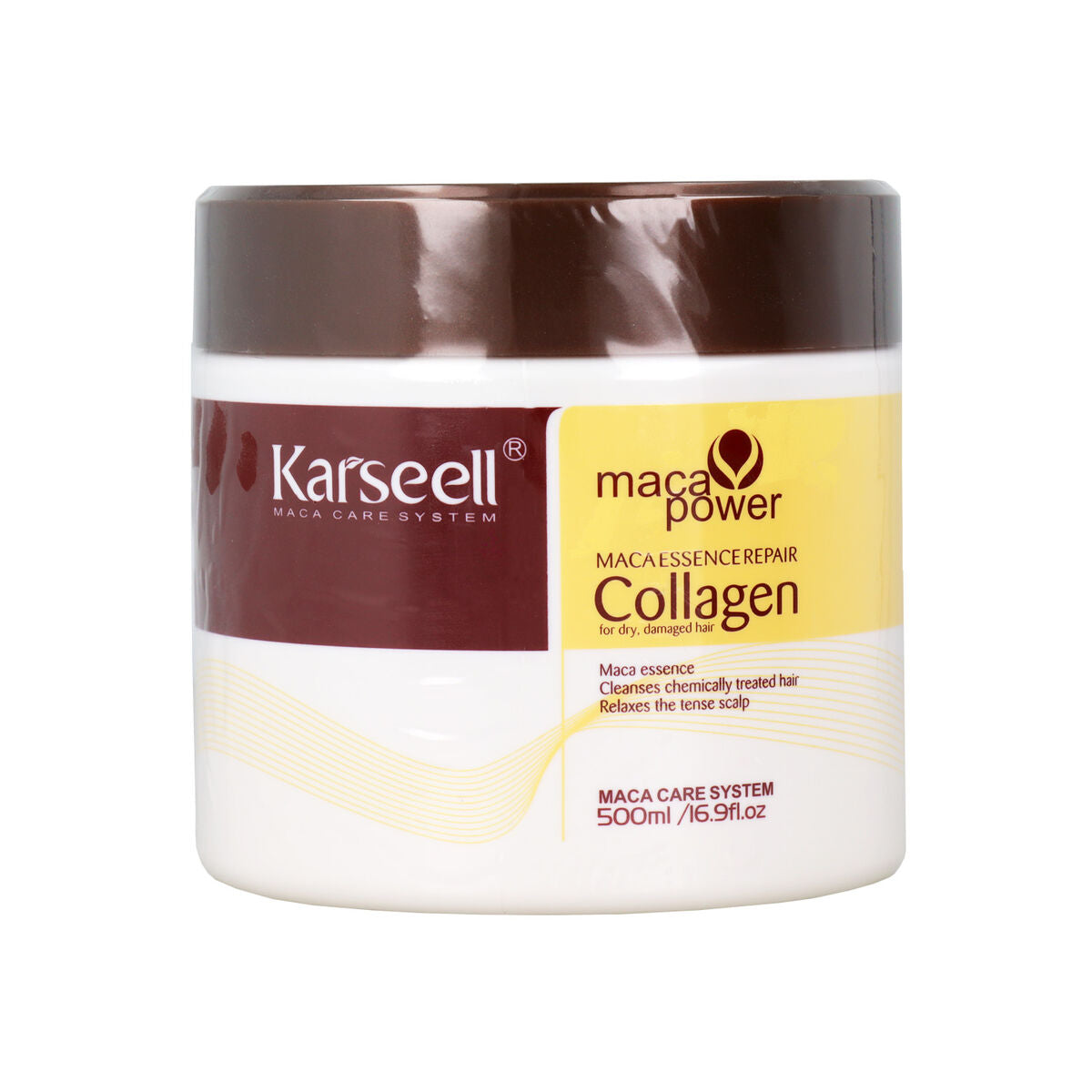 Hårmaske Karseell MACA ESSENCE 500 ml hårmaske emballage