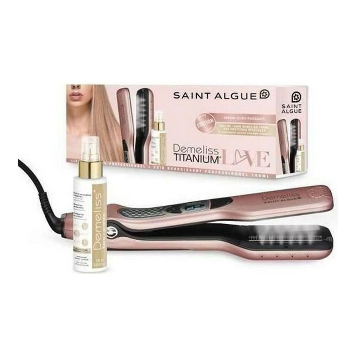 Glattejern Saint-Algue Demeliss TITANIUM Love Edition 85 W Pink produktemballage