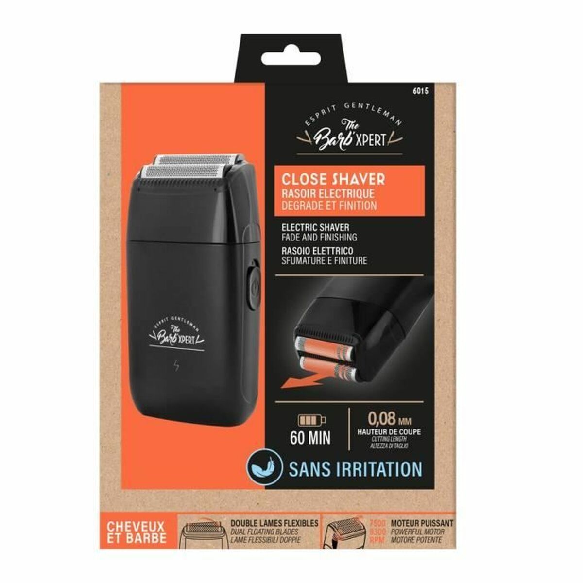 Elektrisk barbermaskine THE BARB' XPERT 6015 produktemballage