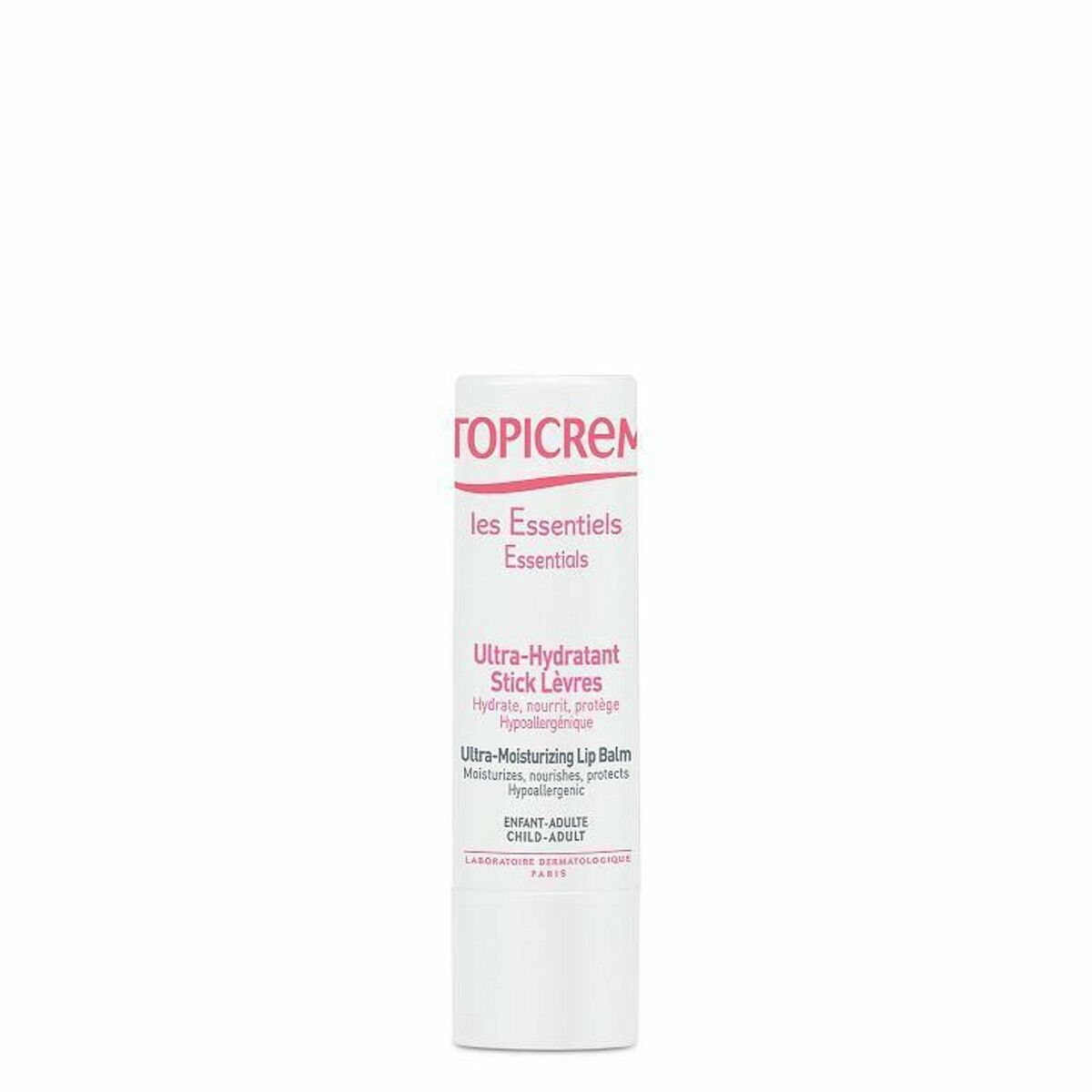 Moisturizing Lip Balm Topicrem Hydra+ Stick 4 g hudplejeemballage