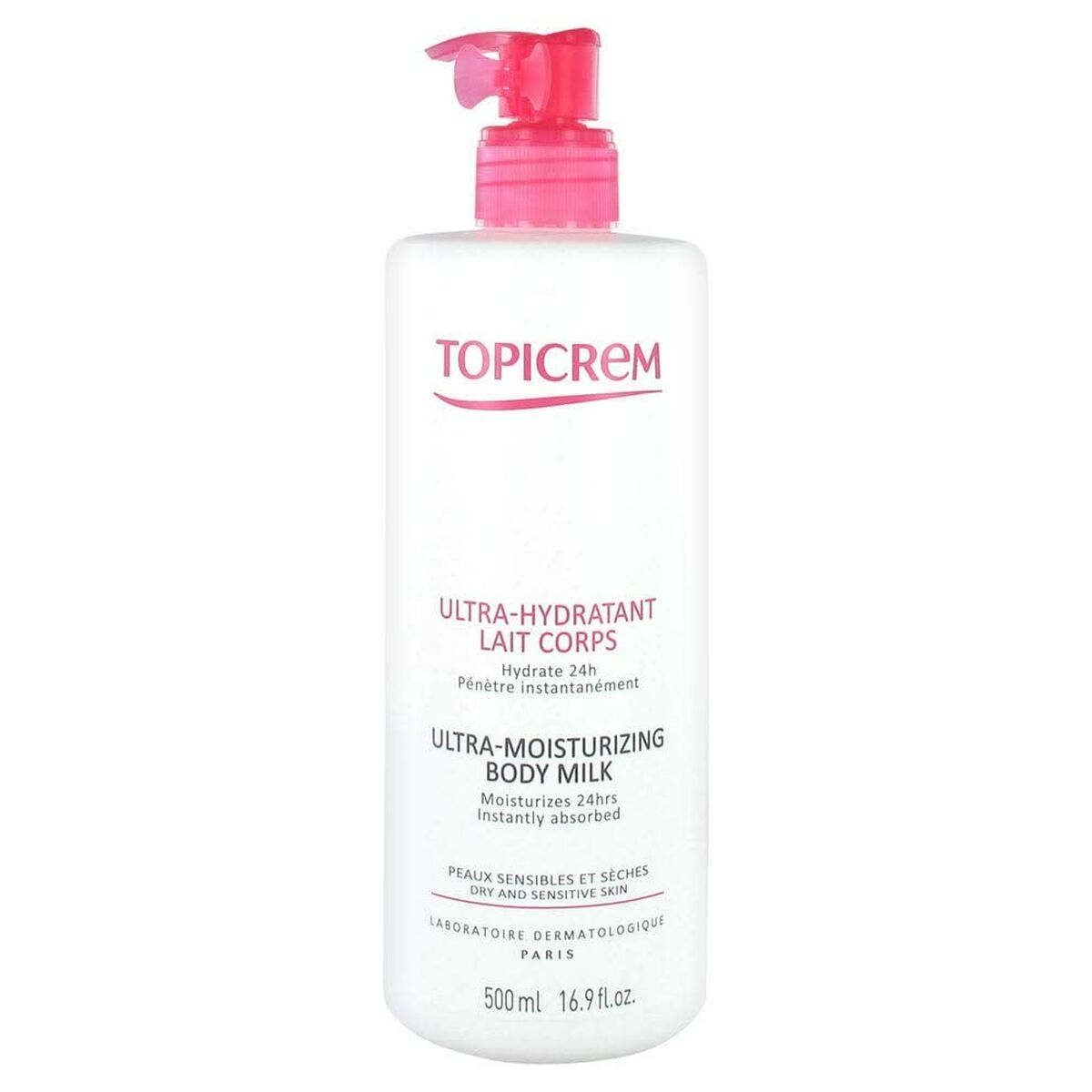 Body Lotion Topicrem Ultra-Fugtgivende 500 ml hudplejeemballage