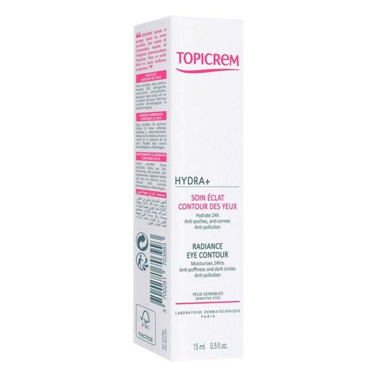 Eye Area Cream Topicrem 15 ml til kvinder hudpleje emballage
