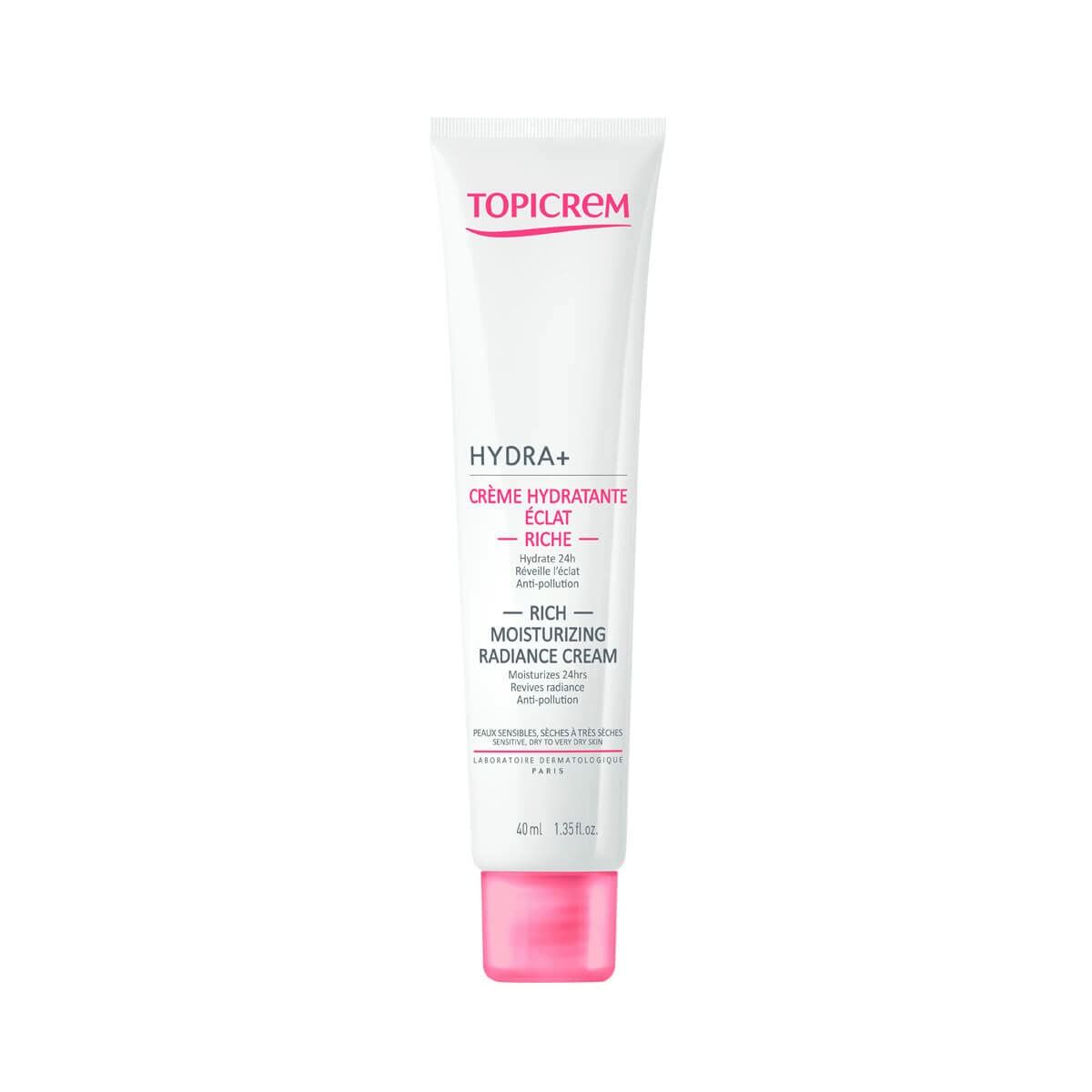 Hydrating Cream Topicrem Hydra+ 40 ml Highlighter hudplejeemballage