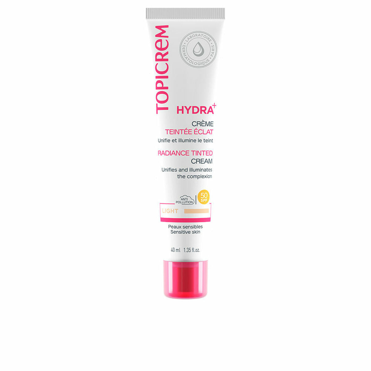 Highlighting Cream Topicrem Hydra+ Clear Spf 50 40 ml hudplejeemballage