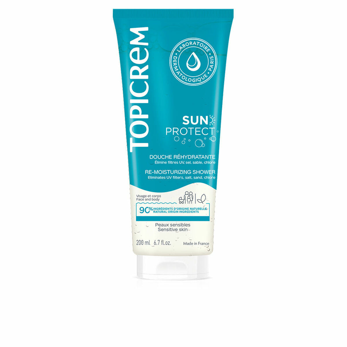 Shower Gel Topicrem SUN PROTECT 200 ml hudplejeemballage