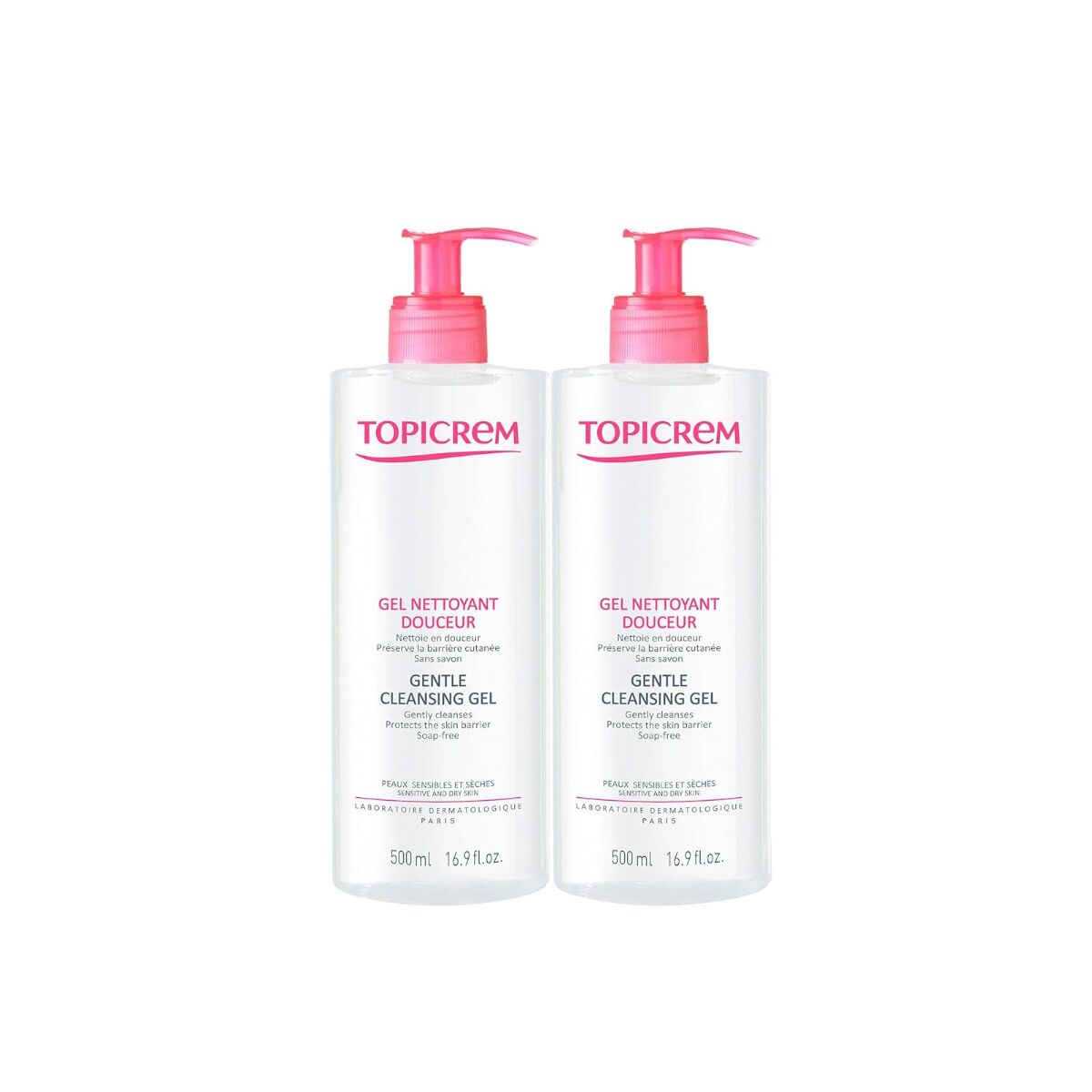 Cleansing Gel Topicrem Dúo 2 x 500 ml 2 Enheder hudplejeemballage