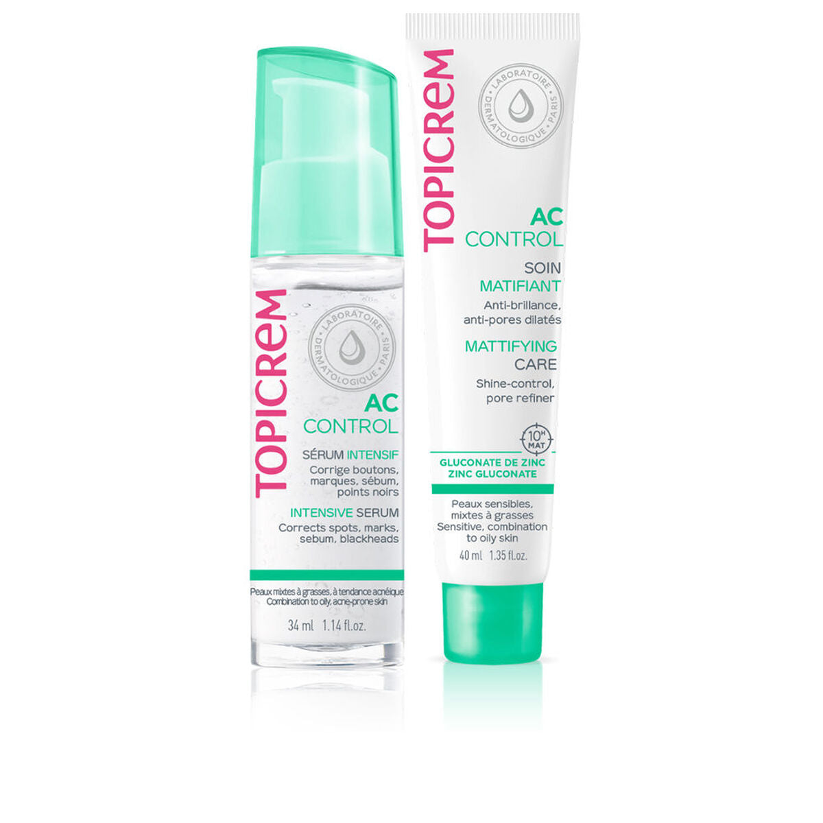 Make-up sæt Topicrem AC CONTROL 2 stykker til kvinder produktemballage