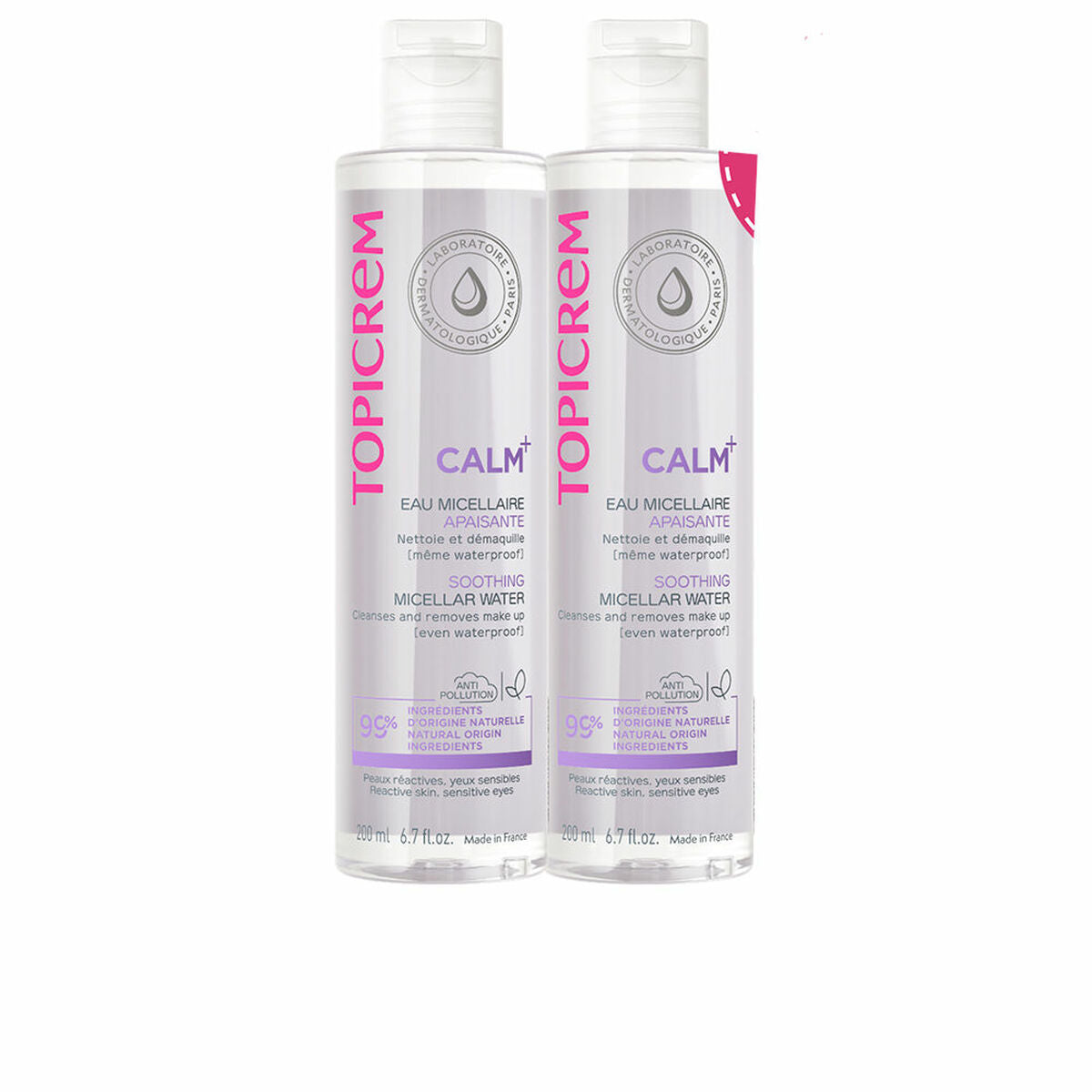 Micellar Water Topicrem CALM+ 200 ml produktemballage