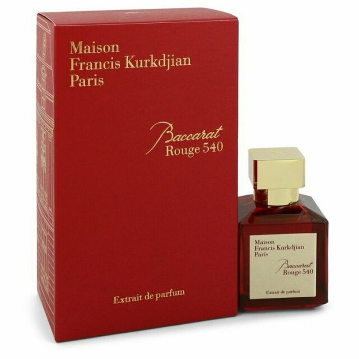 Dameparfume Maison Francis Kurkdjian BACCARAT ROUGE 540 70 ml produktemballage