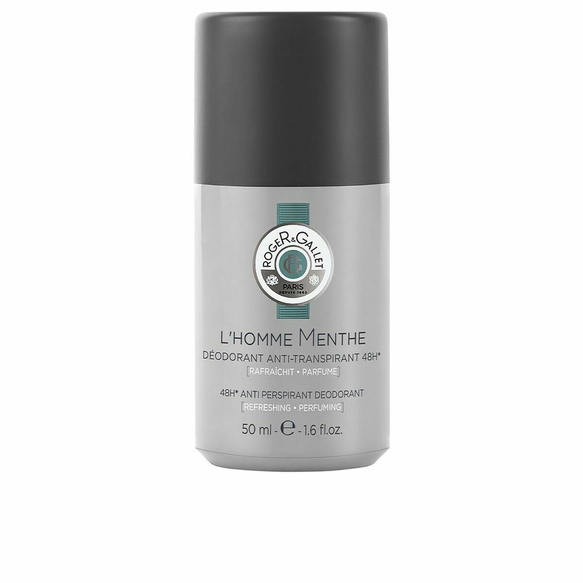Roll-On Deodorant Roger & Gallet Homme Menthe 50 ml til mænd produktemballage