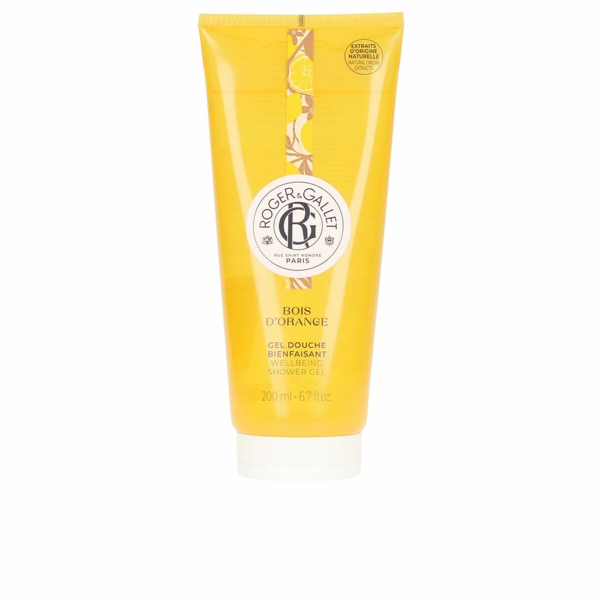 Shower Gel Roger & Gallet Bois Orange 200 ml til kvinder hudpleje emballage
