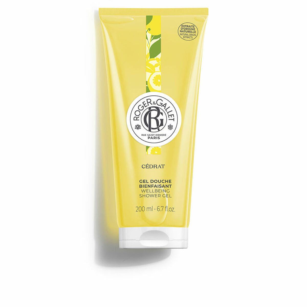 Bath Gel Roger & Gallet Cédrat 200 ml Energizing Citron for Women hudplejeemballage