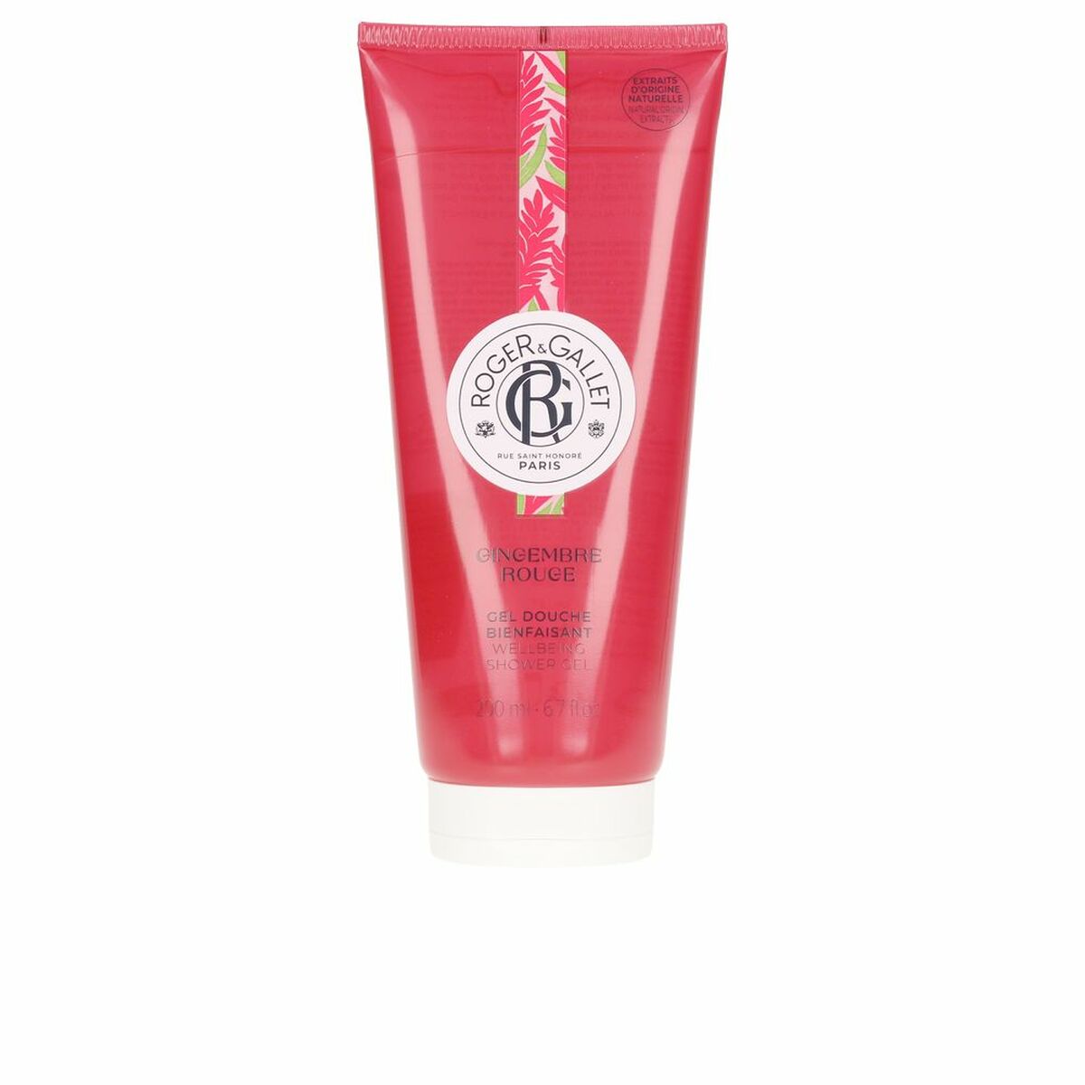 Bath Gel Roger & Gallet Ginger Refreshing (200 ml) til kvinders hudplejeemballage