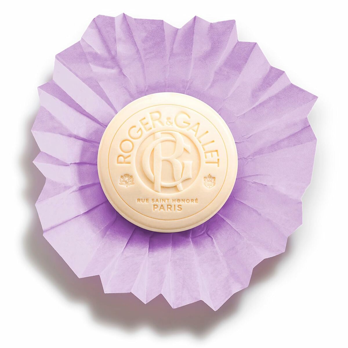 Sæbekage Roger & Gallet Lavande Royale 100 g produktemballage